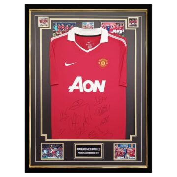 Autographed Manchester United Shirt Framed - Premier League Winners 2011