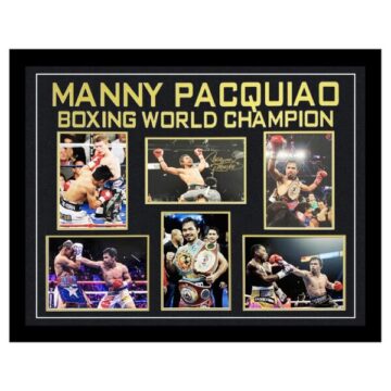 Autographed Manny Pacquiao Large Framed Display - Boxing World Champion