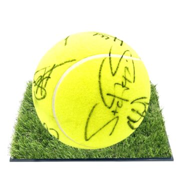 Signed ATP Tour Framed Tennis Ball - Alcaraz, Zverev & Tsitsipas 2025