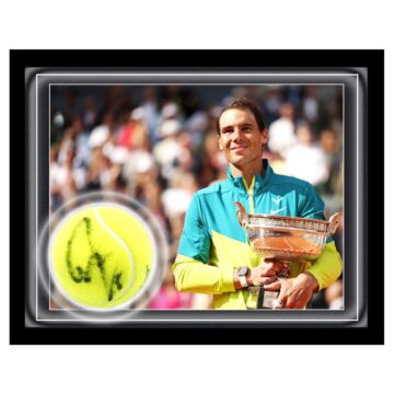Rafael Nadal Signed Ball Framed Dome - 22 Grand Slam Titles