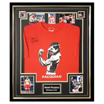 Autographed Manny Pacquiao Framed Shirt - Boxing Icon