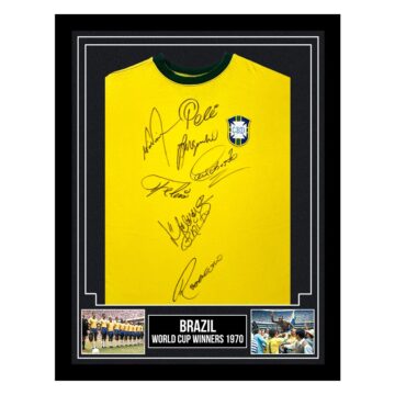 Autographed Brazil Framed Shirt - World Cup Winners 1970