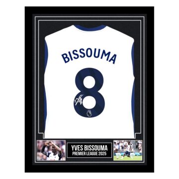Signed Yves Bissouma Framed Shirt - Premier League 2025