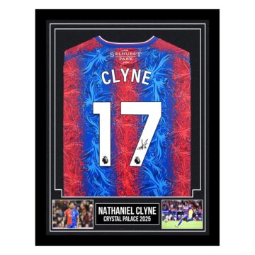 Signed Nathaniel Clyne Framed Shirt - Crystal Palace 2025