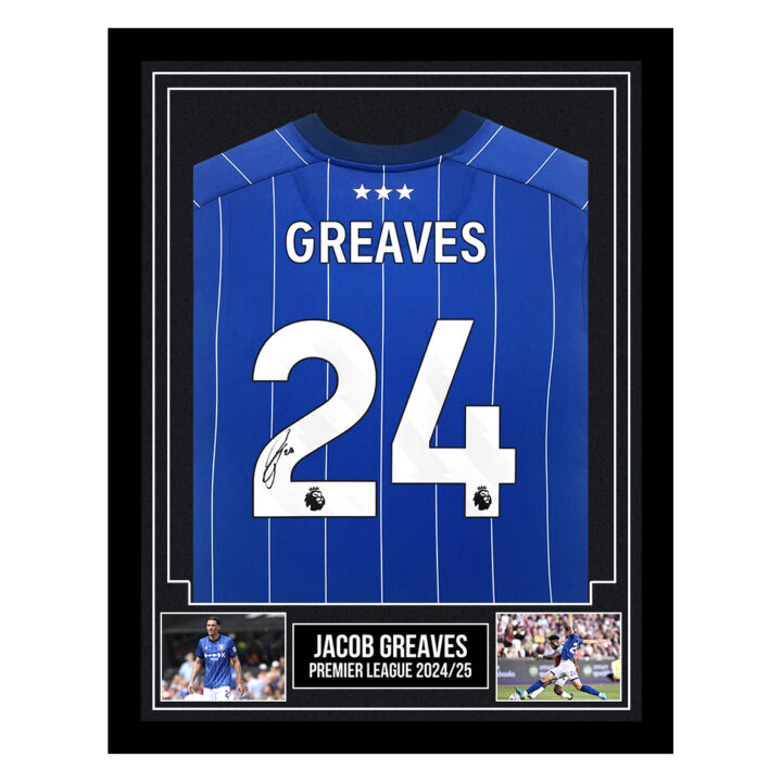 Signed Jacob Greaves Framed Shirt - Premier League 2024/25