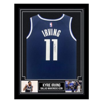 Signed Kyrie Irving Framed Jersey - Dallas Mavericks Icon
