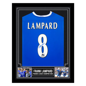 Autographed Frank Lampard Framed Shirt - Premier League Champion 2005