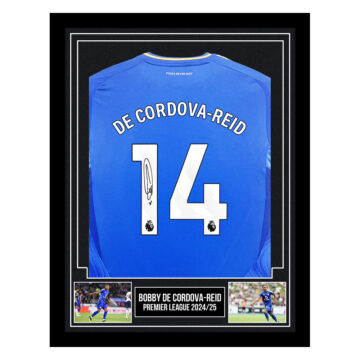 Signed Bobby De Cordova-Reid Framed Shirt - Premier League 2024/25