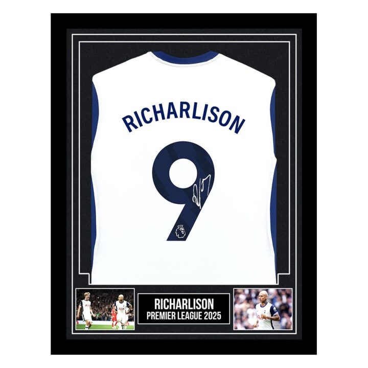 Signed Richarlison Framed Shirt - Premier League 2025