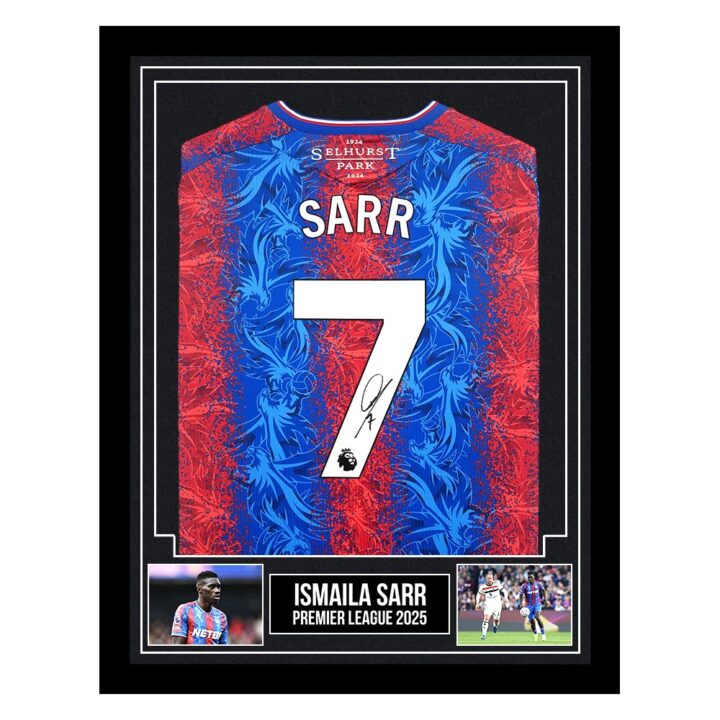 Signed Ismaila Sarr Framed Shirt - Premier League 2025