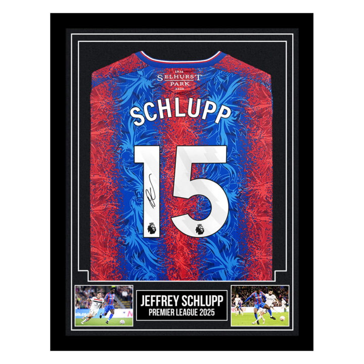 Signed Jeffrey Schlupp Framed Shirt - Premier League 2025