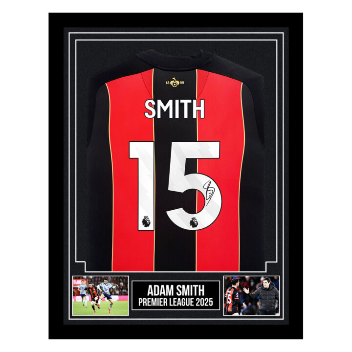 Signed Adam Smith Framed Shirt - Premier League 2025