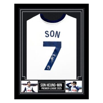 Signed Son Heung-Min Framed Shirt - Premier League 2025