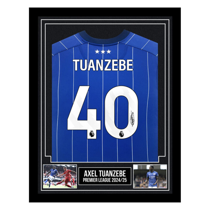 Signed Axel Tuanzebe Framed Shirt - Premier League 2024/25