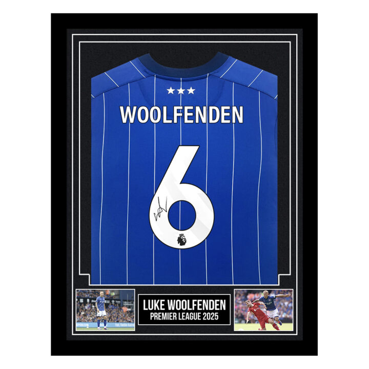 Signed Luke Woolfenden Framed Shirt - Premier League 2025