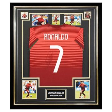 Autographed Cristiano Ronaldo Framed Portugal Shirt - World Cup 2014