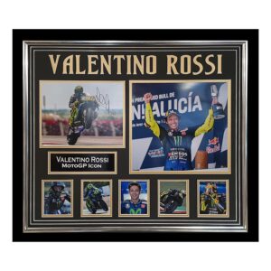 Autographed Valentino Rossi Large Framed Display - Moto GP Icon