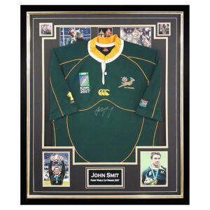 Autographed John Smit Framed Springboks Jersey - Rugby World Cup Winner 2007