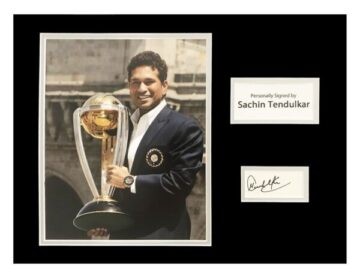 Sachin Tendulkar Signed Photo Display - 16x12 CWC Winner 2011